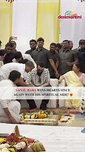 #SanjayDutt offering prayers at the #Ricl #launch in #Kalyan, honoring traditions😌