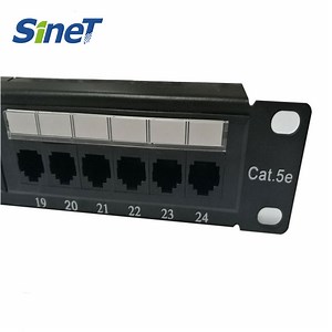 [Hot Item] RJ45 Socket 8p8c LAN Patch Panel 24 Port 19inch 1u Networking CAT6 Cat5e UTP Patch Pane