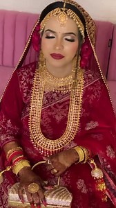 7.1K views · 45 reactions | A beautiful red bride with a flower khopa and red lips ♥️ | Sababa’s Beauty Bliss | Facebook
