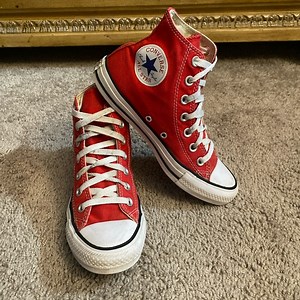 Converse Chuck Taylor Red Canvas High-Tops unisex sneakers