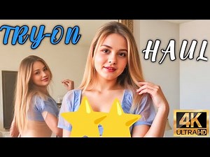 4K Lingerie Transparent Try-On Haul | Micro Bikini & Fishnet Outfit Try-On Haul | curve Crop Top
