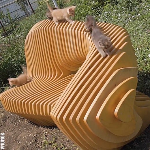 17K views · 110 reactions | Building a Garden Bench with Cat Appeal Thanks for watching! Please be aware that this video is for entertainment purposes only and techniques shown should not be attempted at home! Partner: vmumok IG: https://www.instagram.com/vmumok/ YT: https://www.youtube.com/channel/UCfQyHOm8-Tmn2w8-J7HhH8A | Bored Panda Art | Facebook