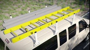 StarONE Van Roof Rack Ladder Rack Cargo Racks Fit for 1992-2015 Ford Econoline E150 250 350,Steel,3 Bars