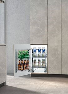 [Hot Item] Kitchen Storage Rack 2 Tier Mini Pull-out Basket for Base Cabinet Solution