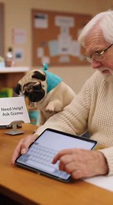 1.5K views · 40 reactions | Tech Help Desk Assistant Pug | Grace Farm Senior Pug Sanctuary | Facebook