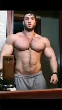 Big Super Bodybuilder 24 year old muscle man flexing muscles. | #Shorts.
