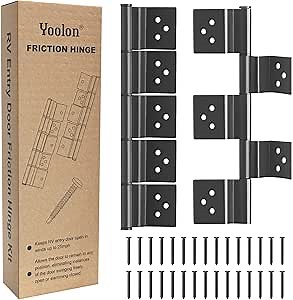 RV Door Hinges, RV Entry Door Friction Hinge Kit, Camper Door Friction Hinge for 5th Wheel Travel Trailer and Motorhome