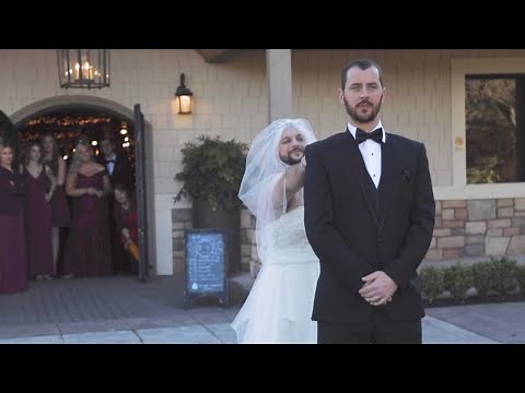 Best Man and Bride Prank Groom With Epic 'First Look' Dress Swap