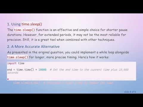 Understanding the time.sleep() Function in Python: Accuracy for Long Time Periods