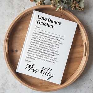 Personalised Line Dance Teacher Gift Notebook, Teacher Appreciation Gift, Custom Teacher Name, Definition Journal, Hardback Notebook - Etsy
