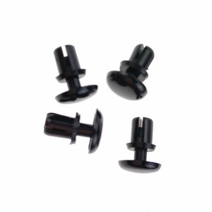[Hot Item] Custom Fastener Flat Round Head Step Scaffold Rivet Black Plastic Nylon Push Shoulder Rivets