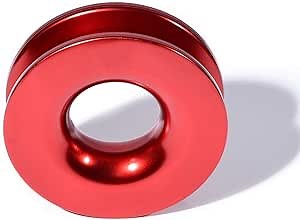 Astra Depot Aluminum Recovery Snatch Ring Pulley 41,000LB for 3/8 1/2" Winch Rope Roller ATV UTV SUV Towing Truck Soft Shackle, 1pc Red