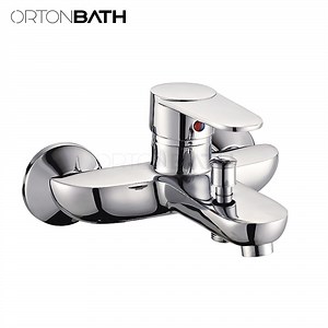 [Hot Item] Ortonbath Cheap Price Wall Mount Single Lever Brass Bathroom Shower Set with Hand Shower Set and Bathtub Mixer