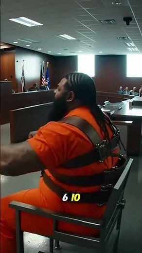 Giant Inmate Slams Restraint Chair After 610-Year Sentence | CCTV Courtroom