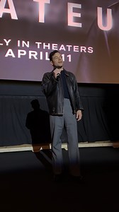 The audience at an early screening of The Amateur got a surprise and special message from The Amateur himself, Rami Malek. Experience the film in theaters April 11. | 20th Century Studios