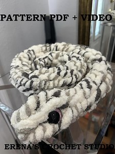 Chunky Snake Pattern Amiguruni With Video Instruction. - Etsy