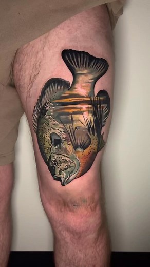 Fish tattoo by @travis.chavez at @sharktooth_tattoo in Lakeville, Minnesota. | TattooSnob.com