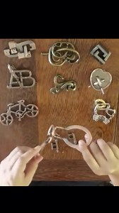 Metal Double Key Lock Puzzle, Lockpicking Toys, Teen and Adult Intelligence Development, IQ Logic Test Lockpicking Tangled Toys, Adult Teen Gifts (Easy 6pcs)