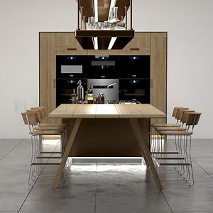 [Hot Item] China Factory Full Modern European Style Kitchen Luxury Conception 3D Stainless Steel Kitchen Cabinet
