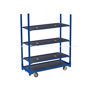 [Hot Item] Greenhouse Plant Display Trolley with Wheels Flower Cart Grow Racks Mover Cart