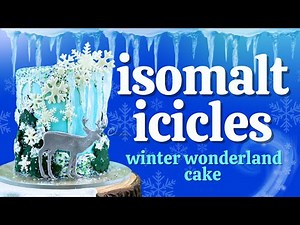 ISOMALT ICICLES Tutorial: How to Make Edible Realistic Sugar & Fondant Winter Wonderland Drip Cake