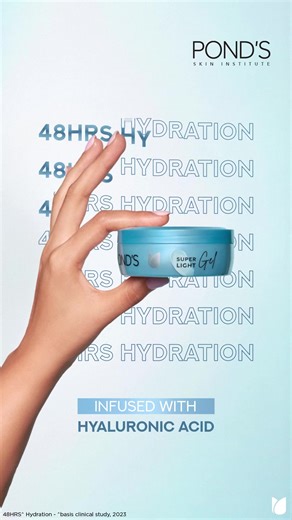 4.7K views · 21 reactions | Say goodbye to dry skin. Hello, hydrated happiness!  The all-hydrating Super Light Gel hydrates your skin thoroughly for 48 hours giving you a 200% instant hydration!  Get yours today! #Ponds #MiraclesHappen | POND'S | Facebook
