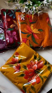 3.4K views · 113 reactions | Mul Chanderi FreeHand Brush Paint 3 piece Suit Booking no 9045030111✨ | Swarnomthespiritofstyle | Facebook