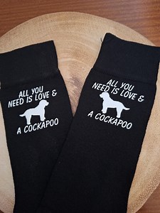 All You Need is Love & a Cockapoo Novelty Socks, Gift, Pet, Present, Stocking Filler, Mam,dad, - Etsy UK