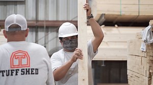1.4K views · 29 reactions | Behind the scenes with Tuff Shed!  From design to assembly, witness the process of raw materials being transformed into complex geometry, building the backbone of durable and reliable structures. #TrussBuilding #HowATrussIsBuilt #TuffShedCraftmanship | Tuff Shed | Facebook