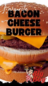 15 reactions | Bacon Cheeseburger 肋 Craving a classic? Try our Bacon Cheeseburger—a juicy burger topped with a crispy bacon round, melty American cheese, ketchup, mustard, pickles, and onions!  Single for $4.39  Double for $6.99 Because everything’s better with bacon!  #BigBoy #BaconCheeseburger #DoubleTheFlavor #BurgerTime | Bismarck Big Boy | Facebook