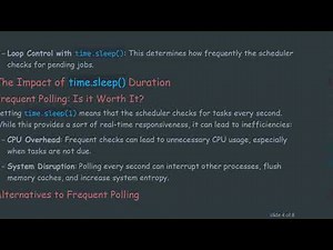 Understanding the Impact of time.sleep() in a Python Scheduler Every Monday