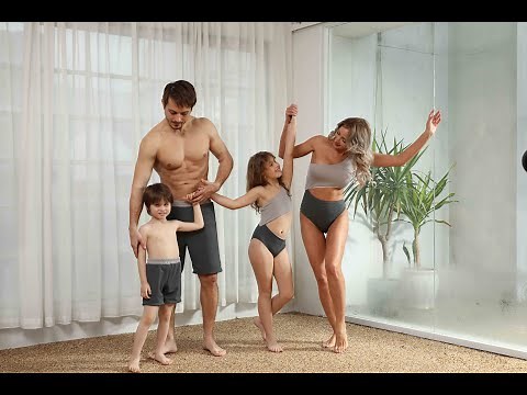 DUOLZ Cute Family Swimsuits Matching Set Try On Haul 2022 New Bathing Suits Swimwear Collection