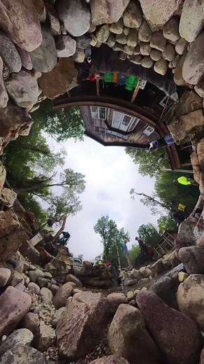 Fish Eye View Of The Pond Filling Up! Worked on this incredible project alongside Team Aquascape #fisheye #360view #koipond #pond | Ed The Pond Professor
