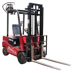 [Hot Item] Heavy-Duty Four-Wheel Electric Pallet Stacker with Adjustable Forks
