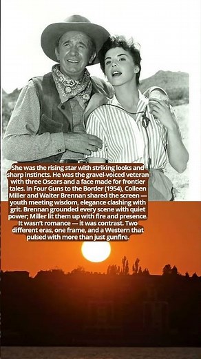 COLLEEN MILLER & WALTER BRENNAN — BEAUTY AND GRAVEL IN THE WEST #facts #movie #hollywood #vintage