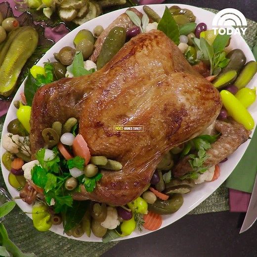 WATCH: This turkey is kind of a big dill. Pickle-brining your bird will spice up Thanksgiving dinner forever. Get the recipe: http://on.today.com/2AJ2ACh | TODAY Food