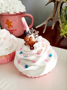 Gingerbread Cupcake, Fake Cupcake, Christmas Cupcake, Fake Food, Sweets Tier Tray, Fake Cake,