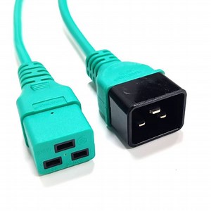 [Hot Item] Green Color 20A 250V IEC 320 C19 to C20 AC Computer Power Extension Cord