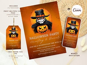 Personalized Halloween Adult Party Invite, Vintage Halloween Party Invitation, Adult Costume Party Invitation, Halloween Bash, Adult Invite - Etsy