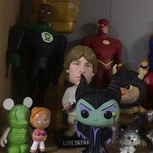 🤓 shelf stuff. #superman #flash #greenlantern #bender #lukeskywalker #mrincredible #batmanandrobin #charliebrown #batmobile #silversurfer #spiderman #mickymouse #stormtrooper #rickandmorty #buffy #loveme #menacingtourist #hellosweetiepodcast #hellosweetie #robin #wherethewildthingsare #c3po #maleficent | Joey Gates