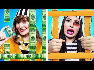 Rich Girl Vs Broke Jail Funny Situations & Amazing Ideas | Popular Vs Unpopular by Crafty Hacks
