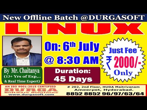LINUX Offline Training @ DURGASOFT