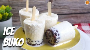 How To Make Homemade Ice Buko #icebuko #buko #popsicles #icedrop Ingredients: 300g red mung beans (adzuki beans) ½ cup sugar Add enough water to cook 3 cups coconut water 1 can (300mL) condensed milk 1 cup (250mL) all purpose cream 2 cups freshly grated coconut meat *8oz or 12oz plastic cups *popsicle sticks *aluminum foil | Mortar and Pastry