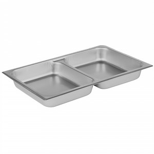 Acopa Supreme 8 Qt. Full Size Chafer Divided Food Pan