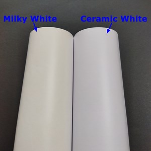 Permanent Clear Adhesive White Monomeric PVC Film Solvent Printable Outdoor Sign Vinyl Es0814