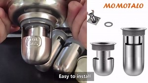 Shower Floor Drain Backflow Preventer, One Way Drain Valve Sewer, Odor Proof Floor Drain for Bathroom, Fast Drainage Shower Plug Insert Drain Plug Fit, 304 Stainless Steel Material(Depth 2.4in)