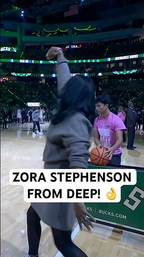 NBC sideline reporter participates in 3pt contest during a timeout