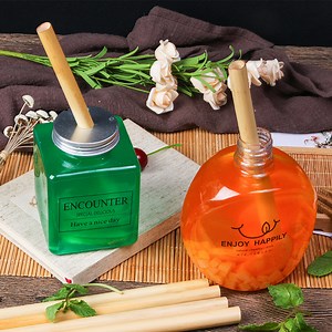 [Hot Item] Drink Tool Bamboo Individually Wrappeds Biodegradable Grass Green Futur Straw