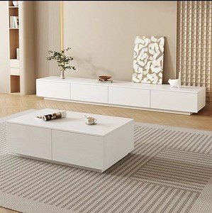 [Hot Item] Modern Adjustable TV Stand with Storage Shelves for Living Room