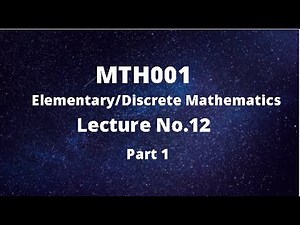 MTH001(Elementary/Discrete Mathematics) Lecture No.12(Functions) Part-1